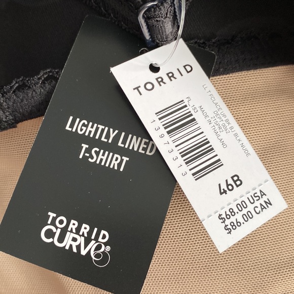 Torrid - Betsey Johnson Black Bow Lace Front Clasp Lightly Lined T-Shirt Bra - Picture 6 of 7